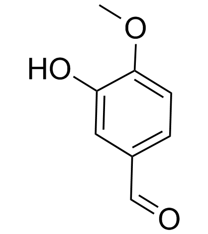 异香兰素； 3-羟基-4-甲氧基苯甲醛; 异香草醛结构式