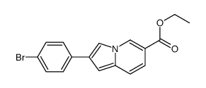 ethyl 2-(4-bromophenyl)indolizine-6-carboxylate结构式