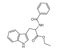 2-Benzoylamino-3-(1H-indol-3-yl)-propionic acid ethyl ester结构式