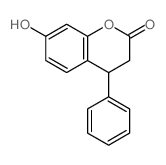 2H-1-Benzopyran-2-one,3,4-dihydro-7-hydroxy-4-phenyl-结构式