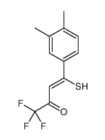 4-(3,4-dimethylphenyl)-1,1,1-trifluoro-4-sulfanylbut-3-en-2-one结构式