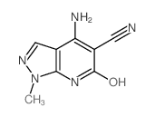 5-amino-9-methyl-3-oxo-2,8,9-triazabicyclo[4.3.0]nona-1,4,6-triene-4-carbonitrile Structure