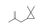 1,1-Dimethyl-2-(2-methyl-2-propenyl)cyclopropane structure