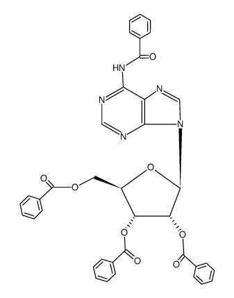N6,2',3',5'-tetra-O-benzoyladenosine结构式