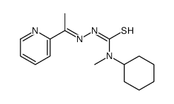 1-cyclohexyl-1-methyl-3-[(E)-1-pyridin-2-ylethylideneamino]thiourea结构式