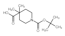 1-Boc-4-甲基哌啶-4-甲酸甲酯结构式