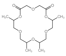 1,4,7,10,13,16-Hexaoxacyclooctadecane-2,6-dione,8,12,14,18-tetramethyl- Structure