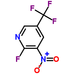 2-氟-3-硝基-5-(三氟甲基)吡啶结构式