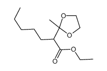 ethyl 2-methyl-alpha-pentyl-1,3-dioxolane-2-acetate structure
