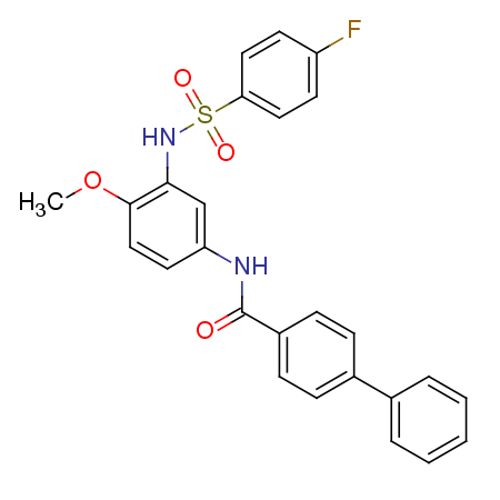N-[3-[(4-fluorophenyl)sulfonylamino]-4-methoxyphenyl]-4-phenylbenzamide Structure