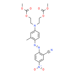 methyl 7-[4-[(2-cyano-4-nitrophenyl)azo]-3-oxo-m-tolyl-2,4,10-trioxa-7-azaundecan-11-oate Structure