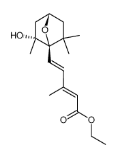 ethyl (2E,4E)-5-((1R,2R,4S)-2-hydroxy-2,6,6-trimethyl-7-oxabicyclo[2.2.1]heptan-1-yl)-3-methylpenta-2,4-dienoate结构式
