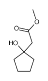 1-Hydroxycyclopentylacetic acid methyl ester结构式