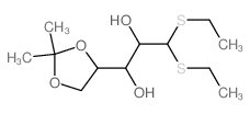 L-Arabinose,4,5-O-(1-methylethylidene)-, diethyl dithioacetal Structure