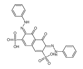 4,5-dioxo-3,6-bis(phenylhydrazinylidene)naphthalene-2,7-disulfonic acid Structure