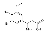 3-氨基-3-(3-溴-4-羟基-5-甲氧基苯基)-丙酸结构式