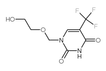 1-(2-羟基乙氧基甲基)-5-三氟甲基-1H-嘧啶-2,4-二酮结构式