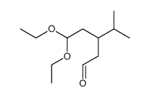 5,5-diethoxy-3-isopropylpentanal结构式