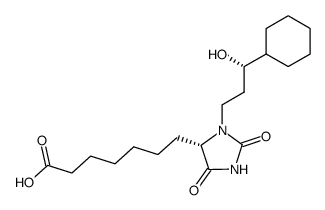 [S-(R*,R*)]-3-(3-cyclohexyl-3-hydroxypropyl)-2,5-dioxoimidazolidine-4-heptanoic acid结构式