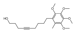 9-(2,3,4,5-tetramethoxy-6-methylphenyl)non-4-yn-1-ol结构式