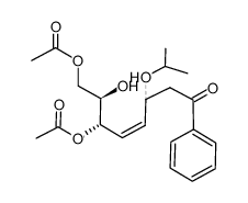 (2R,3S,Z)-2-hydroxy-6-isopropoxy-8-oxo-8-phenyloct-4-ene-1,3-diyl diacetate结构式