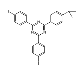 2-(4-tert-butylphenyl)-4,6-bis(4-iodophenyl)-1,3,5-triazine结构式