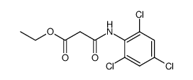 N-(2,4,6-trichloro-phenyl)-malonamic acid ethyl ester Structure