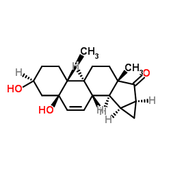 3β,5-二羟基-15β,16β-亚甲基-5β-雄甾-6-烯-17-酮结构式