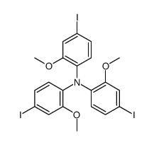 4-iodo-N,N-bis(4-iodo-2-methoxyphenyl)-2-methoxyaniline结构式