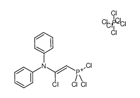 trichloro[2-chloro-2-(N,N-diphenylamino)ethenyl]phosphonium hexachlorophosphorate结构式