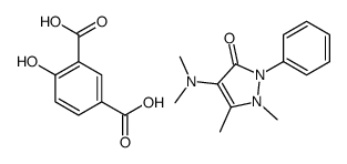 4-hydroxyisophthalic acid, compound with 4-(dimethylamino)-1,2-dihydro-1,5-dimethyl-2-phenyl-3H-pyrazol-3-one (1:1) Structure