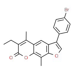 3-(4-bromophenyl)-6-ethyl-5,9-dimethylfuro[3,2-g]chromen-7-one Structure