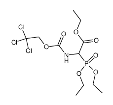 2-(Diethoxyphosphoryl)-2-(trichlorethoxycarbonylamino)essigsaeure-ethylester Structure
