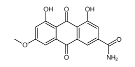 4,5-dihydroxy-7-methoxy-9,10-dioxo-9,10-dihydro-anthracene-2-carboxylic acid amide Structure