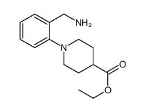 1-(2-氨基甲基苯基)-哌啶-4-羧酸乙酯结构式