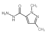 1,3-二甲基-1H-吡唑-5-甲酰肼结构式