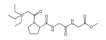 Glycine, N-[N-[1-[(triethylammonio)acetyl]-L-prolyl]glycyl]-, methyl ester结构式