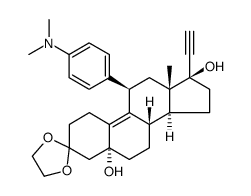 (5α,11β,17α)-11-[4-(dimethylamino)phenyl]-5,17-dihydroxy-19-norpregn-9-en-20-yn-3-one Cyclic 1,2-Ethanediyl Acetal picture