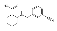 Cyclohexanecarboxylic acid, 2-[[(3-cyanophenyl)methyl]amino] Structure