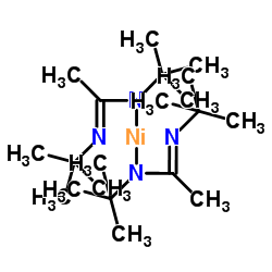 双(N,N''-二叔丁基乙酰胺基)镍(II)结构式