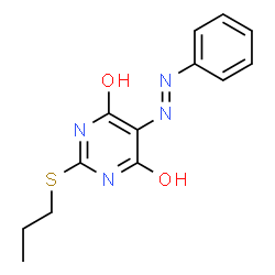 6-Hydroxy-5-(2-Phenyldiazenyl)-2-(Propylthio)-4(3H)-Pyrimidinone Structure