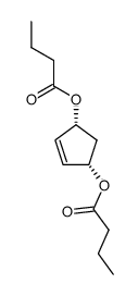 cis-Cyclopent-2-ene-1,4-diyl dibutanoate结构式