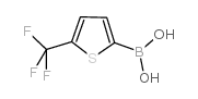 (5-(三氟甲基)噻吩-2-基)硼酸结构式