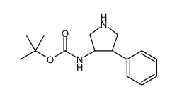 Carbamic acid, N-(4-phenyl-3-pyrrolidinyl)-, 1,1-dimethylethyl ester Structure