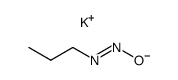 (E)-potassium propanediazotate Structure