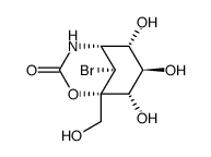 9-bromo-6,7,8-trihydroxy-1-(hydroxymethyl)-3-oxo-2-oxa-4-azabicyclo(3.3.1)nonane结构式