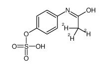 4-Acetaminophen sulfate-d3结构式