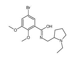5-bromo-N-[(1-ethylpyrrolidin-2-yl)methyl]-2,3-dimethoxybenzamide Structure