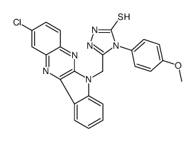 3-[(2-chloroindolo[2,3-b]quinoxalin-6-yl)methyl]-4-(4-methoxyphenyl)-1H-1,2,4-triazole-5-thione Structure