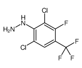 [2,6-dichloro-3-fluoro-4-(trifluoromethyl)phenyl]hydrazine Structure